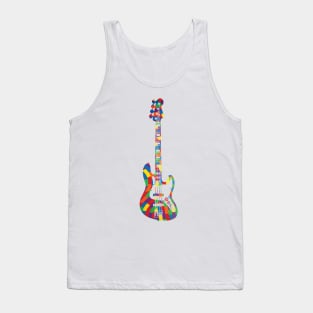 J-Style Bass Guitar Colorful Texture Tank Top